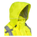 Unisex Hi Vis Green  Rain Jacket